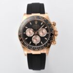 4131機芯黑面玫瑰金膠迪126515