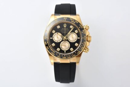 4131機芯鑽刻黑面黃金膠迪126518